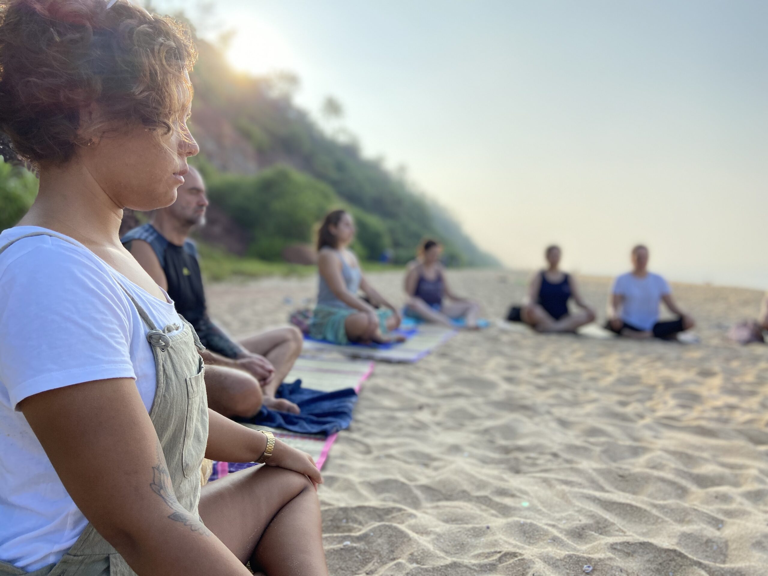 Meditation in out Yoga Retreat