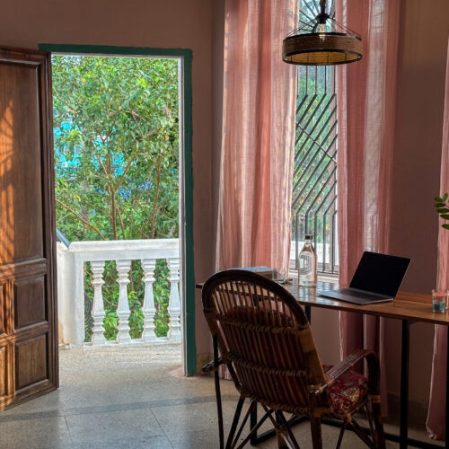 Twins-Shared-Room with AC 300Hour-TTC-Devvrat-Yoga-Sangh-Varkala-Kerala